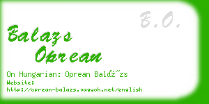 balazs oprean business card